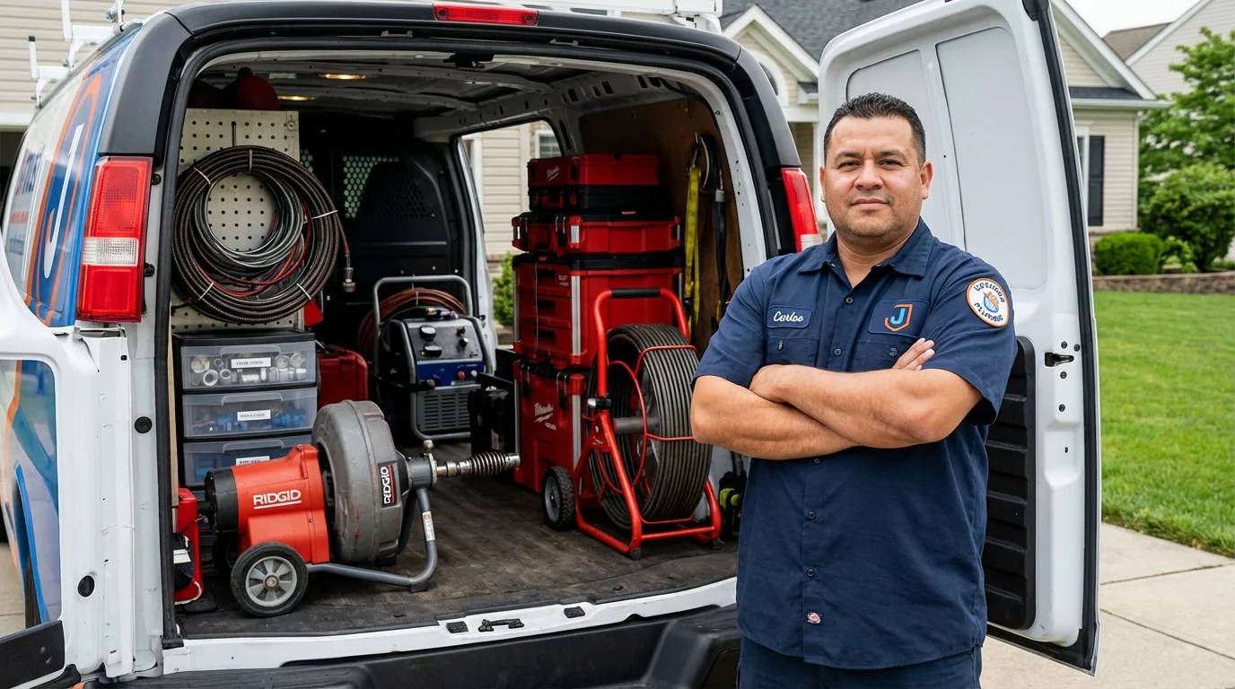 Professional drain cleaning equipment and Johns Plumbing LLC plumber in Alto