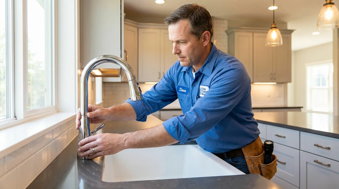 Kitchen faucet installation by Johns Plumbing LLC in Alto